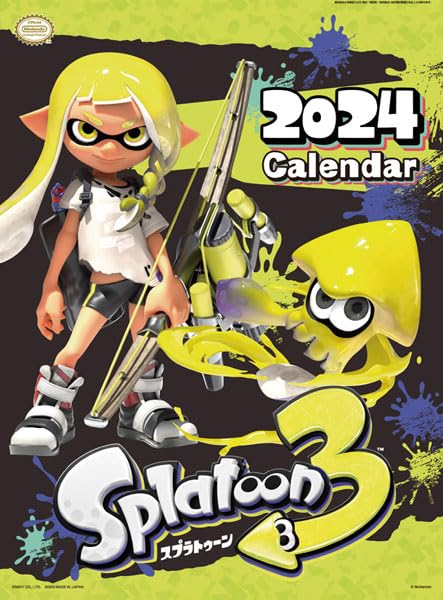 Amazon.co.jp: エンスカイ スプラトゥーン3 2024年壁掛けカレンダー CL